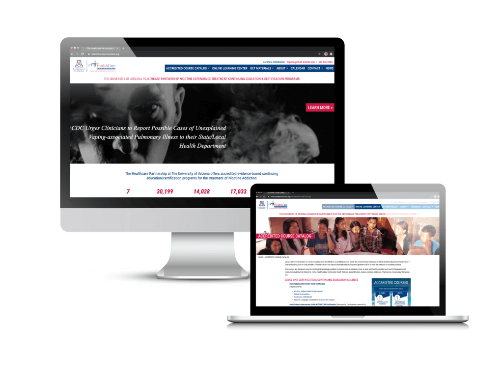 Continuing education website: the University of Arizona – HealthCare Partnership website Creare designed and built