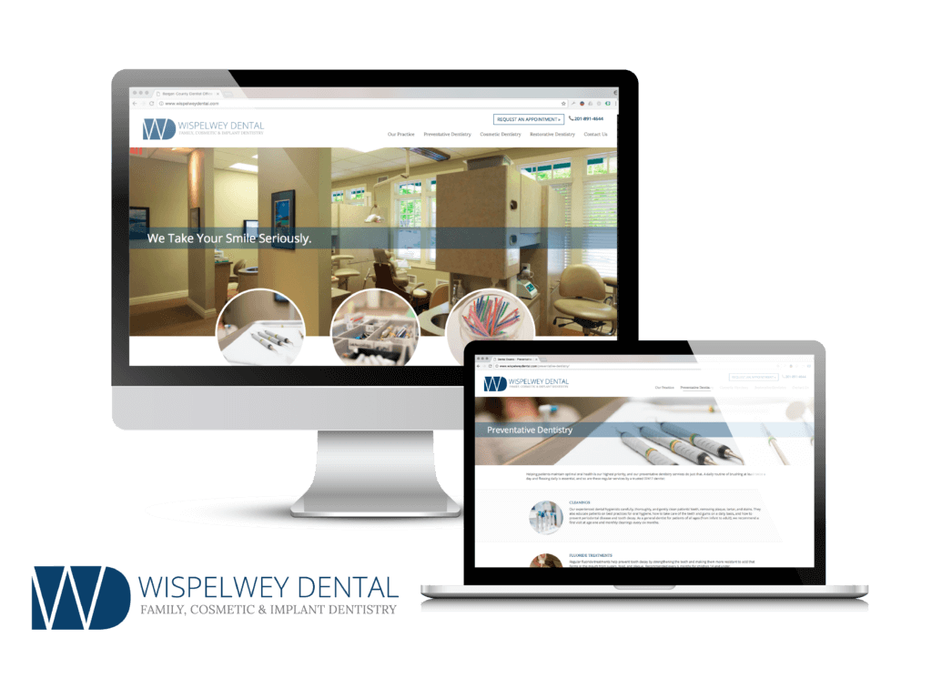 Dental website design: the Wispelwey Dental website Creare designed and built