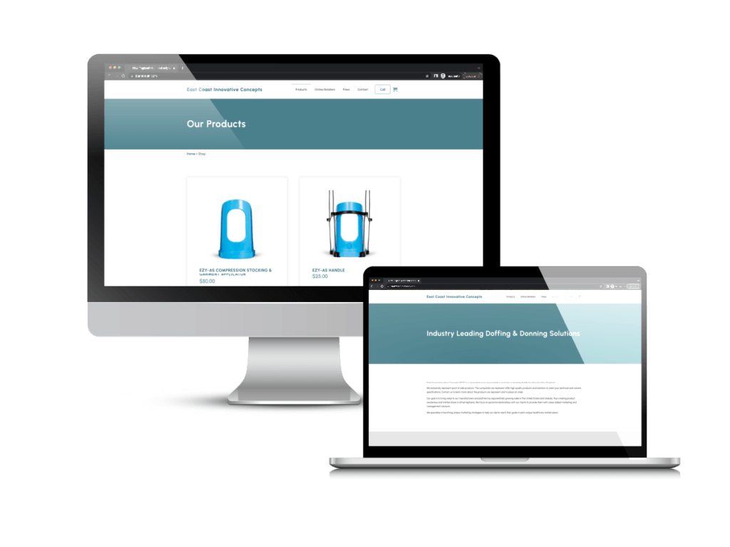 WooCommerce website design: the East Coast Innovative Concepts website Creare designed and built