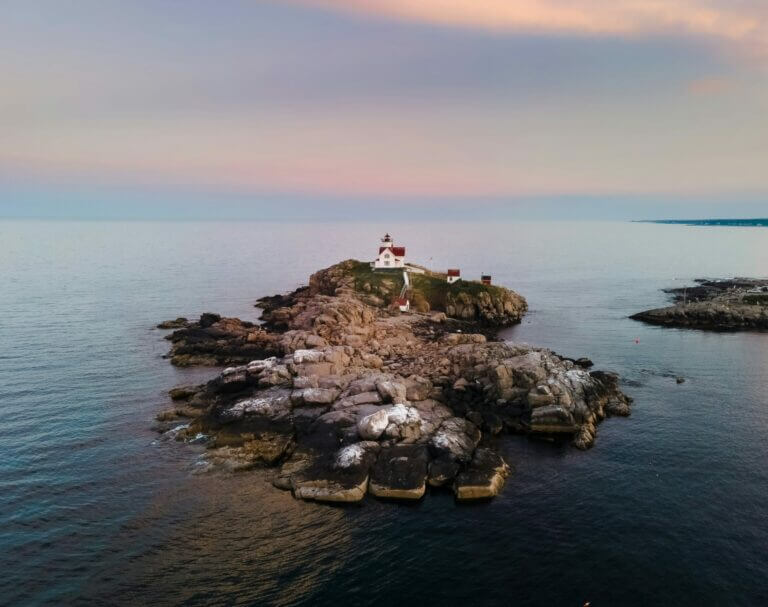 A view of the Nubble Lighthouse in York Maine where our website design company is based