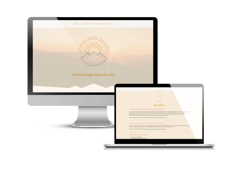 Courage Rising Wellness Website by Creare Web Solutions