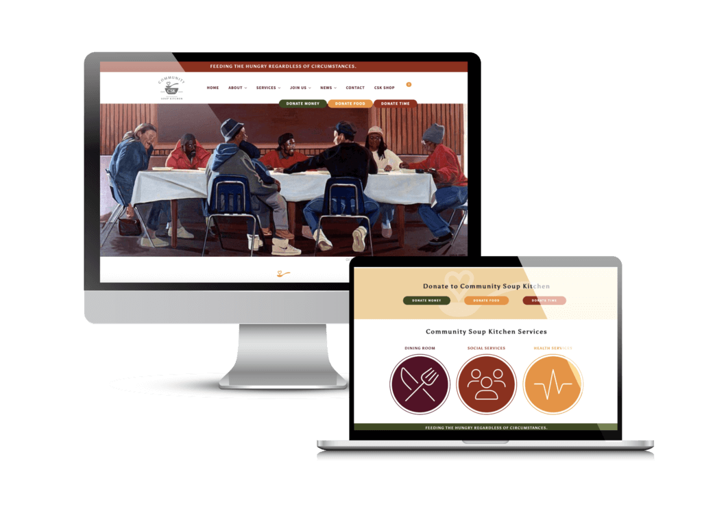 Soup kitchen website design: the CSK New Haven website Creare designed and built