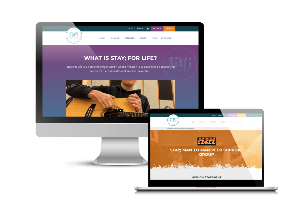 Non-profit fundraising website: the Stay; For Life website Creare designed and built