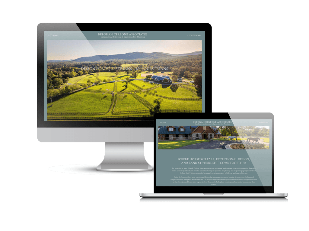 Landscape architect website design: the Deborah Cerbone Associates website Creare designed and built